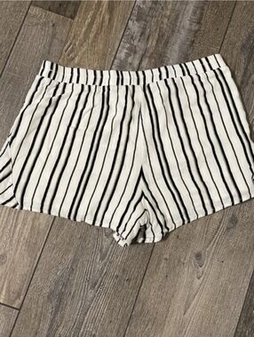 PacSun Black and White Vertical Stripe Shorts